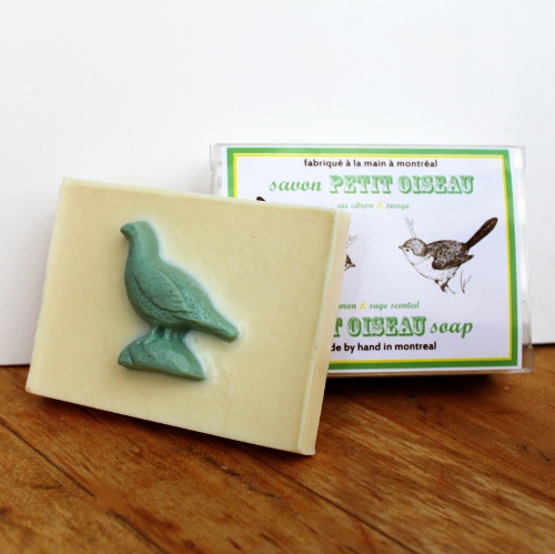  lemon & sage scented petit oiseau soap